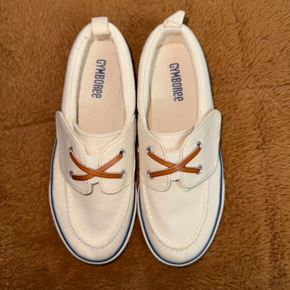 Gymboree Toddler Canvas Slip-On Boat Shoes Size 2 – Cream & Tan - Picture 4 of 10